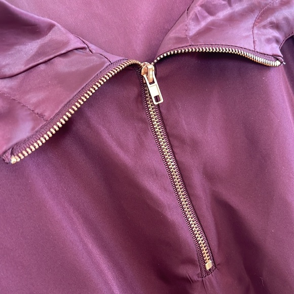 F21 Hooded Wine Windbreaker Popover Zip Jacket - Picture 3 of 5